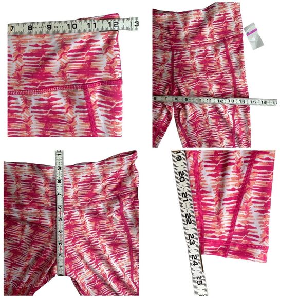 Vinyard Vines size XS Performance pink white watercolor lines leggings - Picture 10 of 10